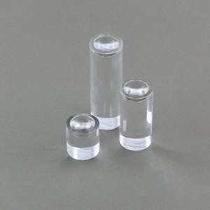 3 Piece Dimple Riser Set Clear Round Columns for Marbles and Spheres   281797227362
